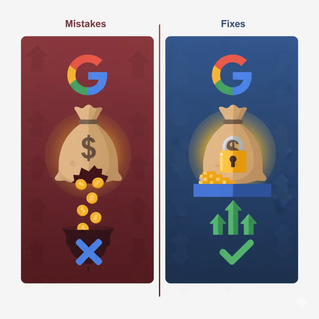 Top 10 Google Ads Mistakes Draining Your Budget and Fixes